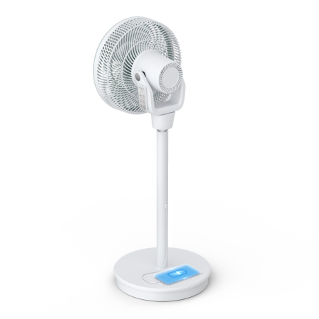 Ventilator cu picior Rowenta Turbo Silence Compact 3D Nomad QV5050F0, 20 W, 3 moduri automate, 20 trepte de viteza, telecomanda inclusa, inaltime ajustabila, motor Effitech, timer, cronometru, alb [9]