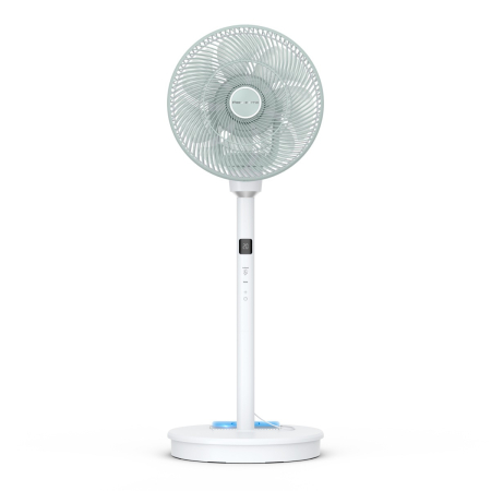Ventilator cu picior Rowenta Turbo Silence Compact 3D Nomad QV5050F0, 20 W, 3 moduri automate, 20 trepte de viteza, telecomanda inclusa, inaltime ajustabila, motor Effitech, timer, cronometru, alb [8]