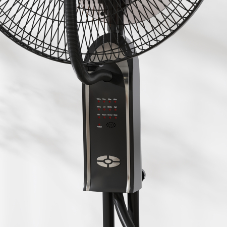  Ventilator cu Pulverizare de Apa, 3 Viteze si 3 Moduri cu Telecomanda, Negru [8]
