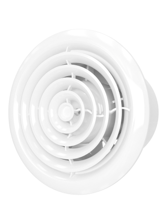 Termice, climatizare si ventilatie - Ventilator de baie VentEurope CIRCLE100, diametru 100 mm, debit 105 m³/h, 14W, IP24,  axial de perete si tavan, silentios, economic, Alb