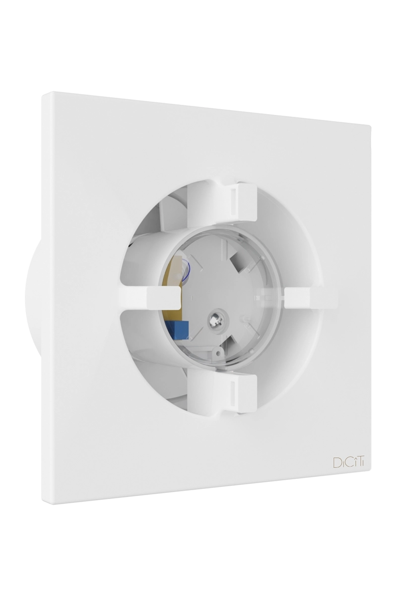 Termice, climatizare si ventilatie - Ventilator de baie VentEurope EON100BDTB, diametru 100 mm, debit 115 m³/h, 19W, IP45, motor Turbo cu rulmenti, supapa antiretur silentioasa, Alb