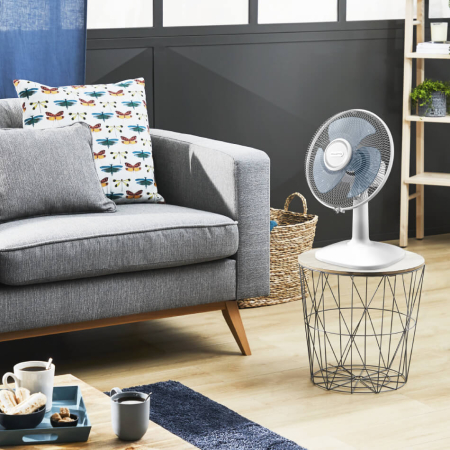 Ventilator de birou Rowenta Essential+ VU2330F2, 3 trepte de viteza, putere 35 W, design compact, nivel scazut de zgomot, alb [1]