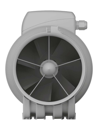 Ventilator de canal VentEurope MONSOON1602SP, diametru 159 mm, debit 570 m³/h, 50W, IP44, 2 viteze, motor cu rulmenti, Gri [1]