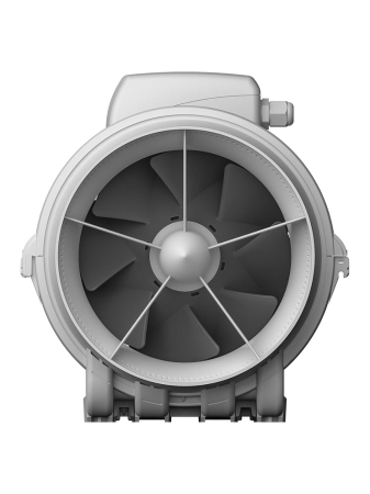 Ventilator de canal VentEurope MONSOON2002SP, diametru 198.5 mm, debit 1100 m³/h, 105W, IP44, 2 viteze, motor cu rulmenti, Gri [1]