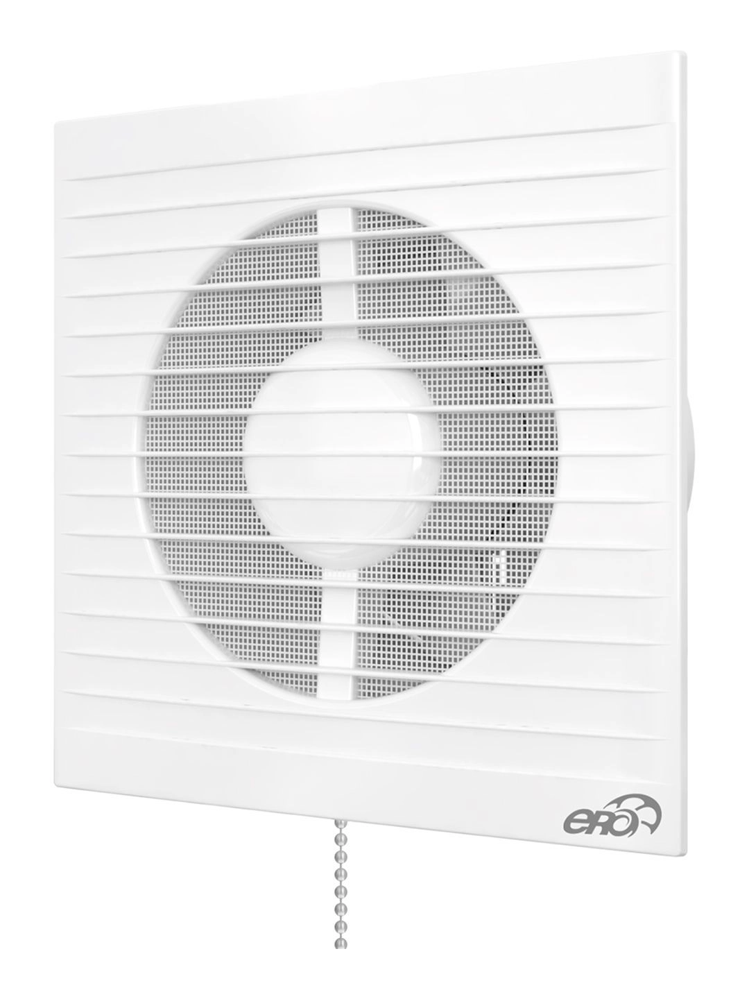 Climatizare si ventilatie - Ventilator de perete VentEurope REFINED150BDPS, patrat, snur pornire/oprire, clapeta antiretur, diametru 150 mm, debit 250 mc/h, 16W, IP24, silentios, Alb - Copie