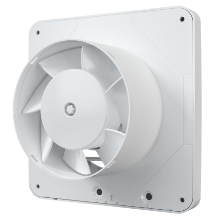 Ventilator de perete VentEurope CLASSIC100BD, cu clapeta antiretur si indicator luminos, patrat, diametru 100 mm, debit 97 mc/h, 14W, IP24, Alb [3]