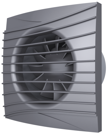 Climatizare si ventilatie - Ventilator de perete VentEurope FANCY100BDDG, patrat, diametru 100 mm, silentios, cu clapeta antiretur, motor pe rulmenti, IP24, gri inchis