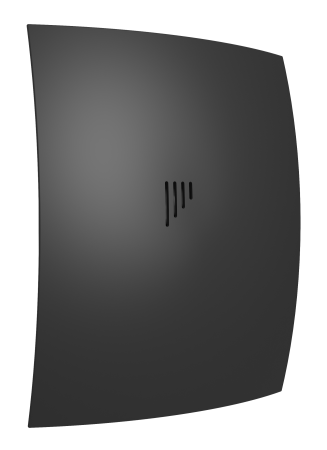 Termice, climatizare si ventilatie - Ventilator de perete VentEurope FRESH100BDMB, diametru 100 mm, debit 90 m³/h, 9W, IP24, design modern, supapa antiretur silentioasa, Negru mat