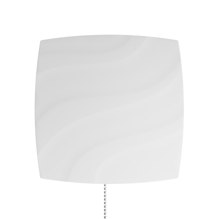 Ventilator de perete VentEurope STREAM100PS, patrat, snur pornire/oprire, diametru 100 mm, debit 95 mc/h, 14W, IP24, silentios, economic, Alb [1]