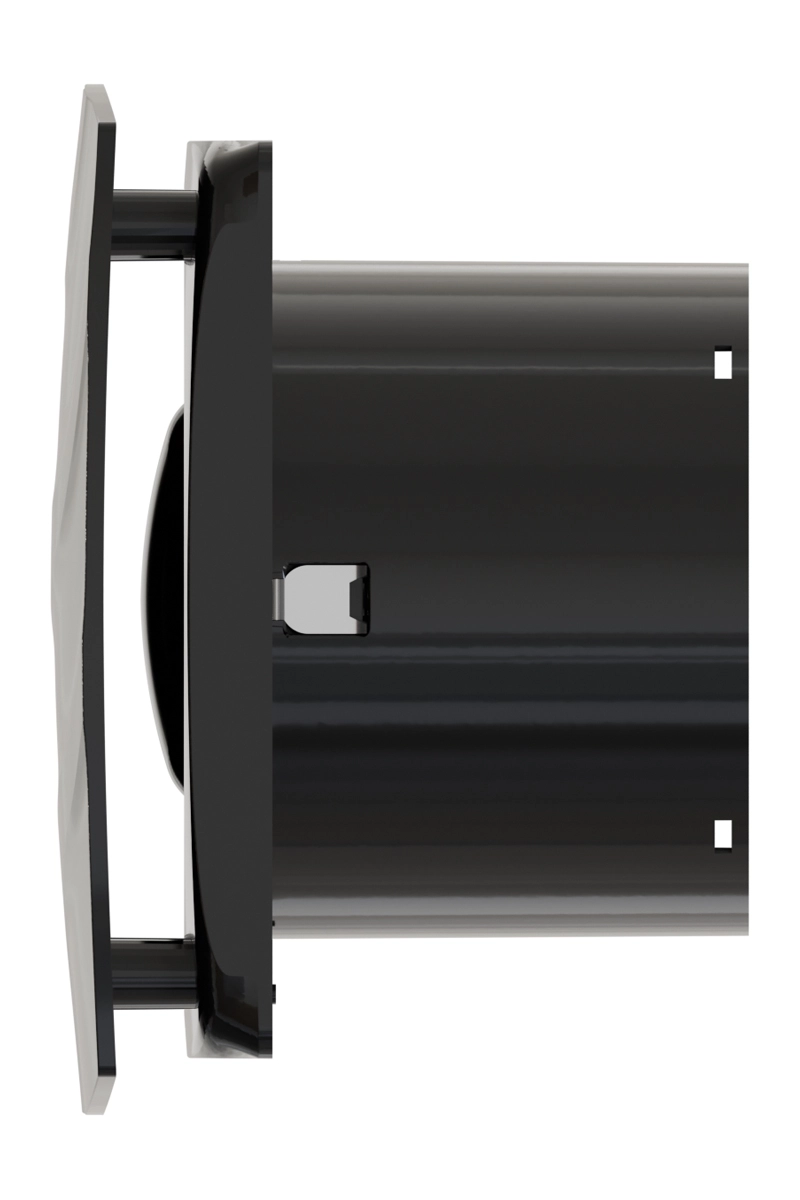 Ventilator de perete VentEurope STREAM100BC, patrat, clapeta antiretur, diametru 100 mm, debit 95 mc/h, 14W, IP24, silentios, economic, Negru [2]