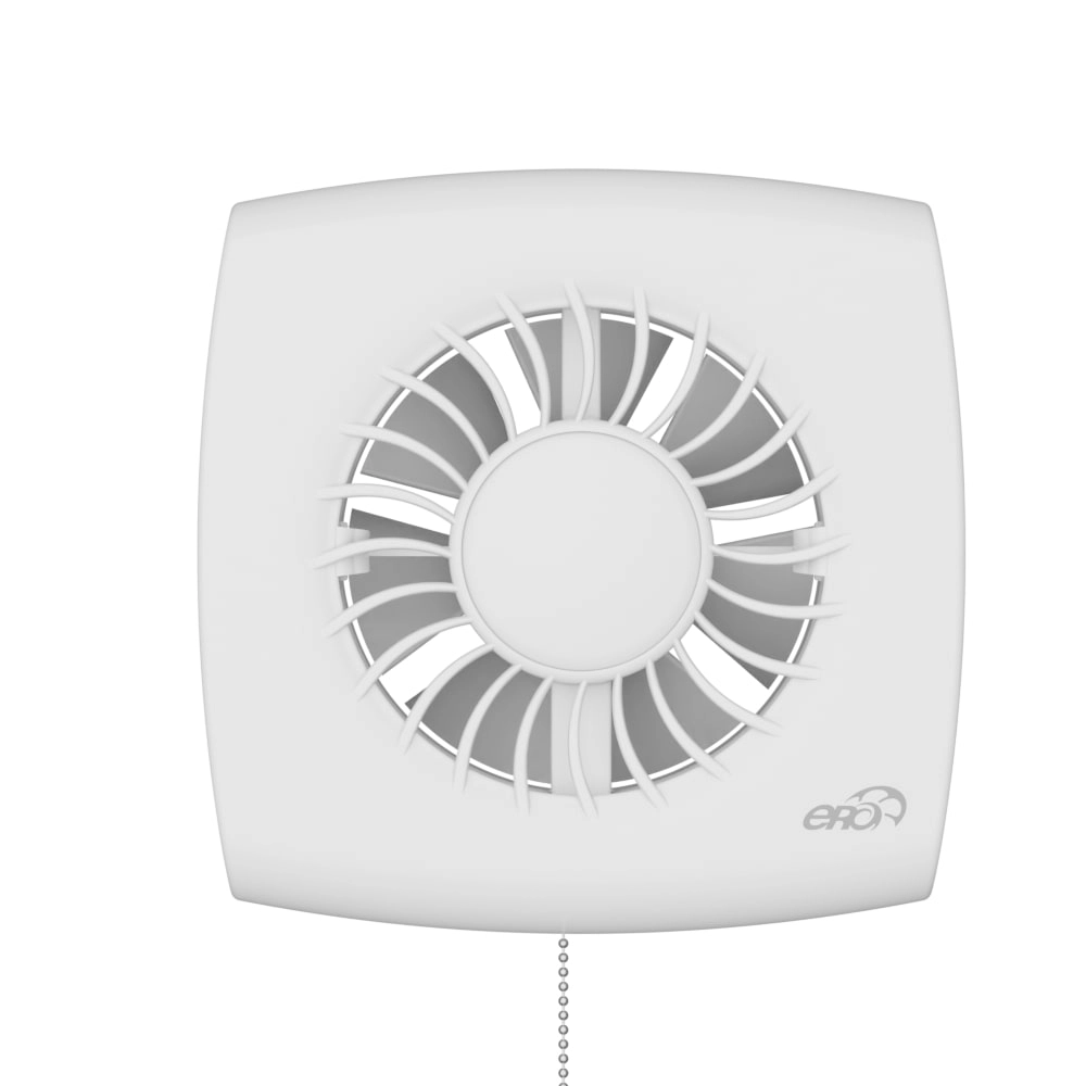 Ventilator de perete VentEurope VALUE100PS, patrat, snur pornire/oprire, diametru 100 mm, debit 100 mc/h, 14W, IP24, silentios, economic, Alb [1]