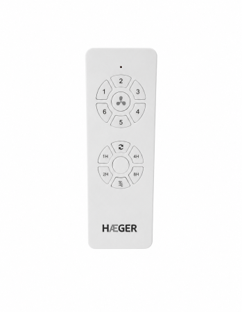 Ventilator de tavan cu iluminare LED HAEGER PURE FLOW, Diametru 142 cm, Telecomanda, 6 viteze, Timer, 40 W, Silentios, Rotatie reversibila iarna/vara, Alb [2]