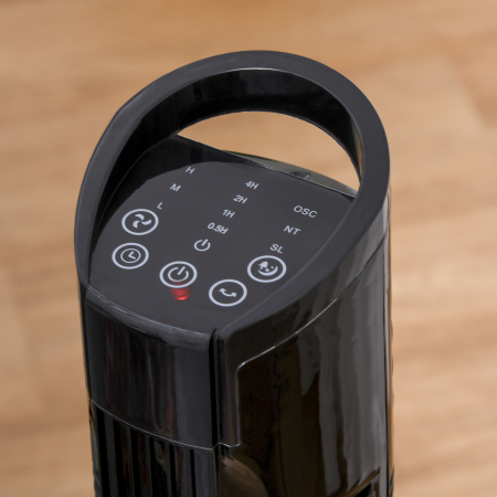 , Ventilator de Turn, 3 Functii si 3 Viteze, Plastic PP, 20 x 20 x 78,5 cmm, Negru [7]