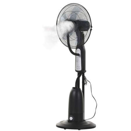 Instalatii sanitare, termice & climatizare -  Ventilator Oscilant Reglabil cu Nebulizator 3 moduri si cronometru , Ф44.5x120cm Negru