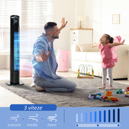  Ventilator tip Coloana Turn 3 Viteze Oscilatie 70° si Maner [4]