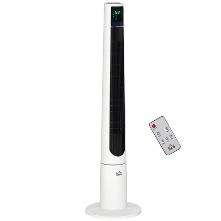 Instalatii sanitare, termice & climatizare -  Ventilator Turn cu 3 Moduri si 3 Viteze cu Cronometru 12h, Ventilator de Podea ABS cu Telecomanda, Ø32x118.2 cm, Alb