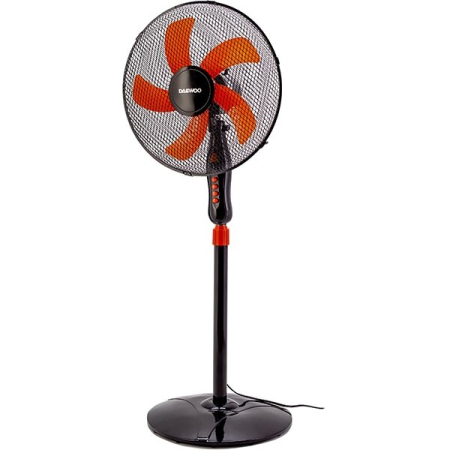 Instalatii sanitare, termice & climatizare - Ventiltor pe podea Daewoo DDV166, 50 W, 3 trepte, 40 cm, 2 m, 153 cm, 43.5 cm, 44 cm, 2.2 kg, inaltime reglabila, Negru