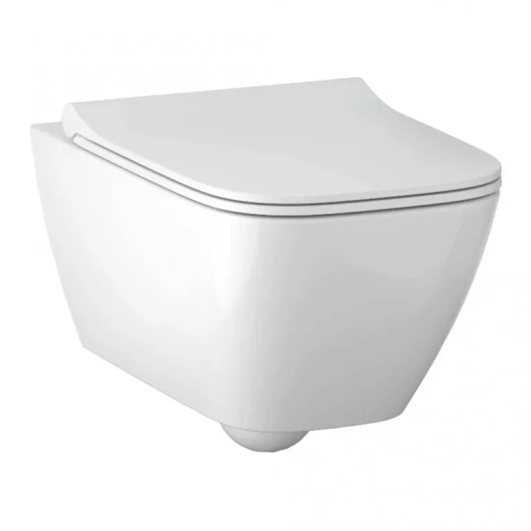 Toalete - WC Geberit Smyle Square, suspendat, Rimless, capac SoftClose, alb, 500.685.01.1