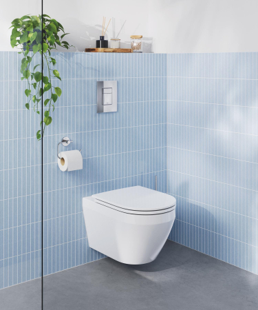 WC Grohe 102485SH00, Euro Ceramic, pe perete, Rimless, fara capac, alb [8]
