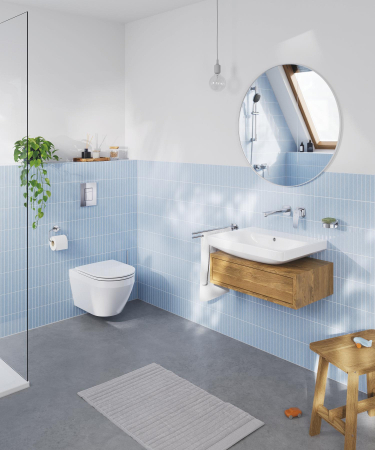 WC Grohe 102485SH00, Euro Ceramic, pe perete, Rimless, fara capac, alb [10]