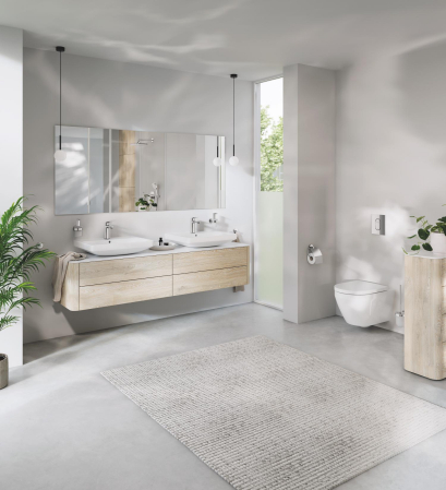 WC Grohe 102485SH00, Euro Ceramic, pe perete, Rimless, fara capac, alb [19]