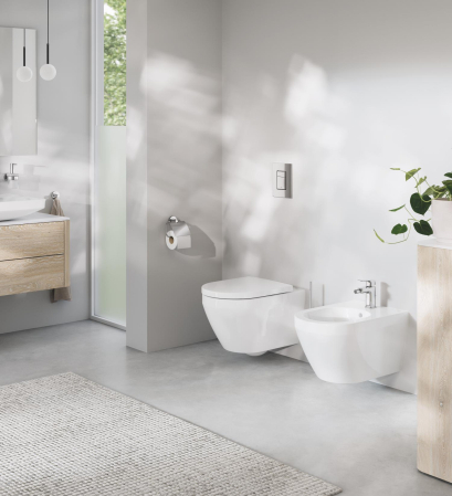 WC Grohe 102485SH00, Euro Ceramic, pe perete, Rimless, fara capac, alb [21]