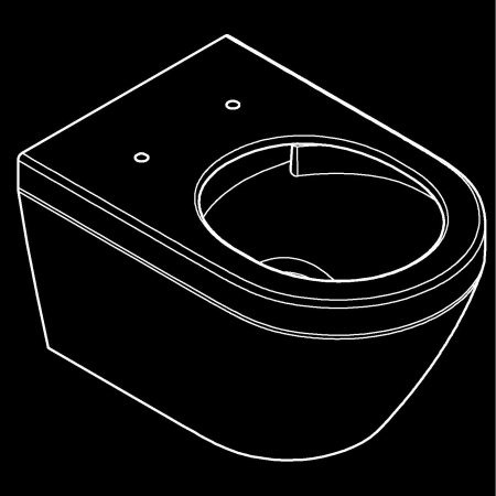 WC Grohe 102485SH00, Euro Ceramic, pe perete, Rimless, fara capac, alb [25]