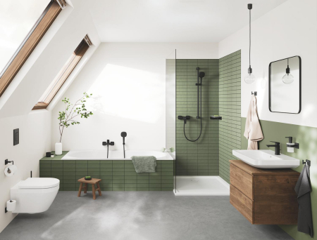 WC Grohe 102485SH00, Euro Ceramic, pe perete, Rimless, fara capac, alb [15]