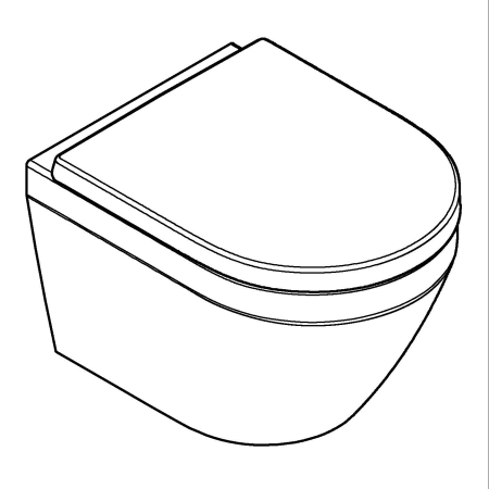 WC Grohe 102509SH00, Euro Ceramic, suspendat, Rimless, capac SoftClose, alb [12]