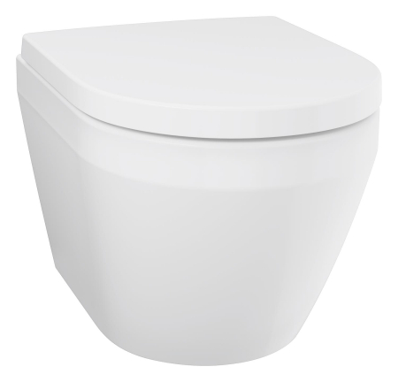 WC Grohe 102509SH00, Euro Ceramic, suspendat, Rimless, capac SoftClose, alb [6]