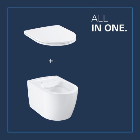 WC Grohe 103848SH00, Start, suspendat, rimless, capac softclose, alb [13]