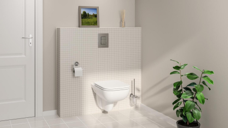 WC Grohe 39809000, 367 mm, 535 mm, 360 mm, 1 functii speciale, suspendat, interior zona montaj, jet de apa, Alb [15]