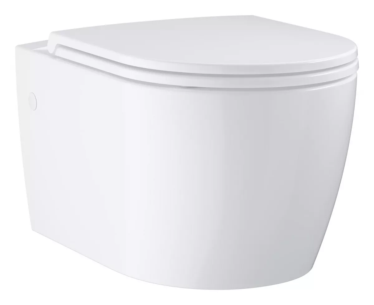 Toalete - WC Grohe Bau Ceramic, suspendat, rimless, capac softclose, alb, 103860SH00