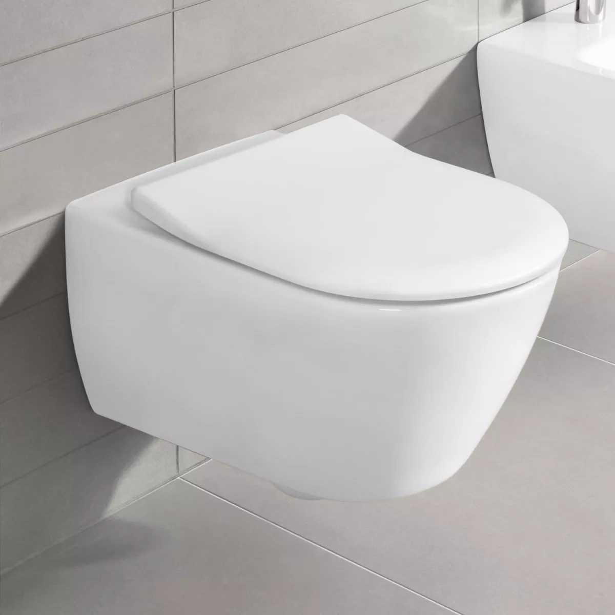 WC Villeroy & Boch Subway 2, suspendat, DirectFlush, CeramicPlus, capac SoftClose, alb, 5614R2R1 [11]