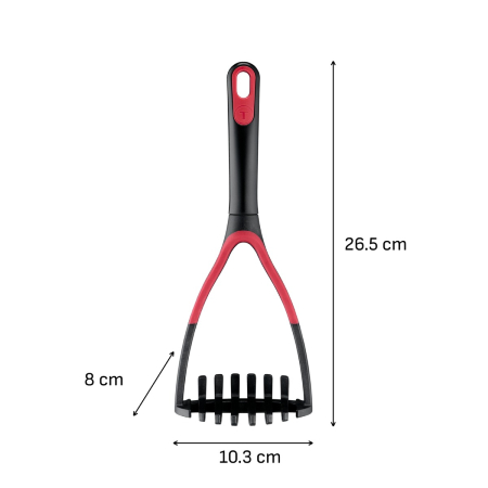 Zdrobitor de cartofi Tefal Ingenio+ K1980934, compatibilitate cu masina de spalat vase, plastic, negru & rosu [10]