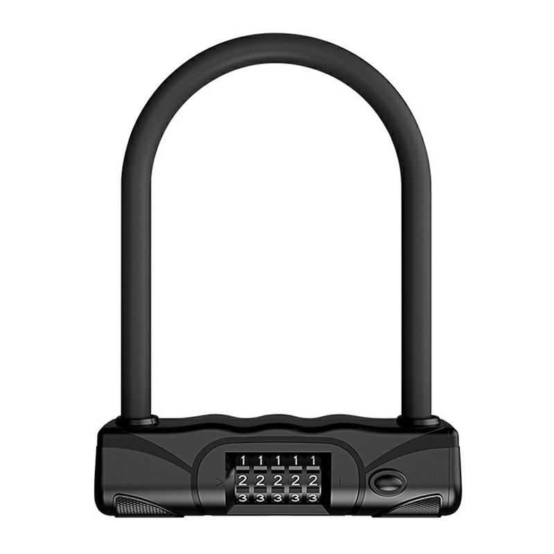 Antifurt bicicleta tip U cu cifru de siguranta din 5 cifre, constructie robusta din otel cu bara de 15 mm pentru protectie sporita impotriva furtului,