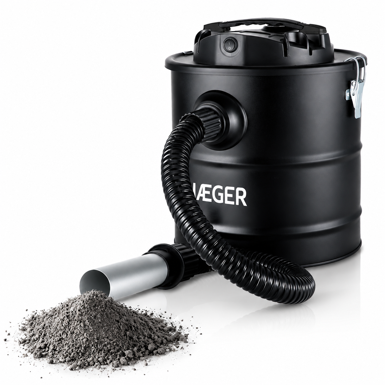Aspirator de cenusa HAEGER FIREPLACE 18, 800 W, Capacitate 18 L, Filtru HEPA ignifug, Duza din aluminiu 23 cm, Furtun metalic 1 m, Negru