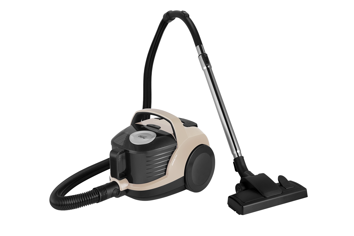 Aspirator fara sac Beko VCO32803AF, 800W, 3A, Eco-ciclonic, Dubla filtrare Hepa, perie Turbo, Crem