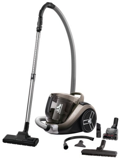 Aspirator fara sac Rowenta Compact Power XXL RO4886EA, 550W, 2.5L, tehnologie mono-ciclonica, motor EffiTech, perie EasyBrush, cablu 6.2m, gri