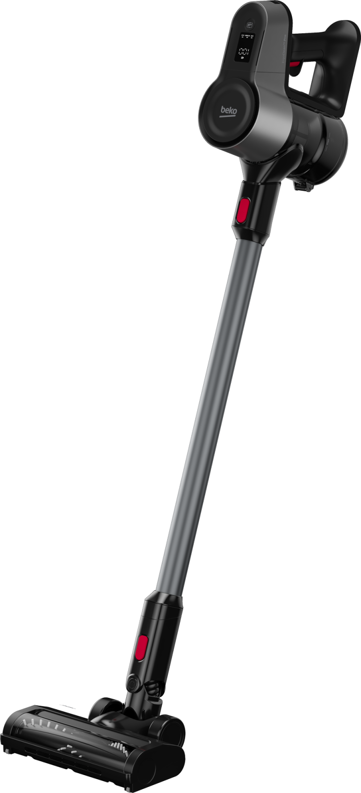 Aspirator vertical 2 in 1 Beko VRT74225VI ErgoClean  Pro, 25.2 V, pana la 45 min, capacitate 0.55 l, PerformCyclone , Filtru Hepa 10, ecran LED, negru