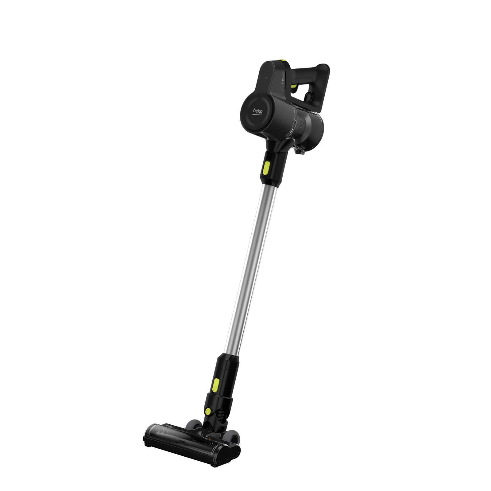 Aspirator Vertical BEKO ErgoClean VRT51225VB, 0.55l, 25.2V, Autonomie maxima 45 min, PerformCyclone, Argintiu-Negru