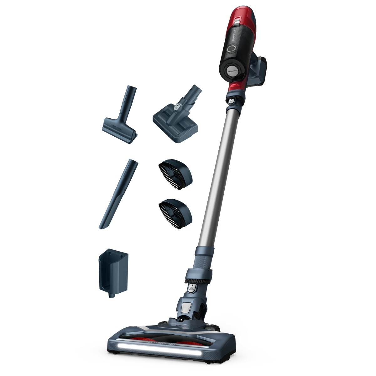 Aspirator vertical Rowenta X-PERT 6.60 RH6877WO, 2 in 1, autonomie 45 minute, mod Eco, functie Boost, rosu  gri
