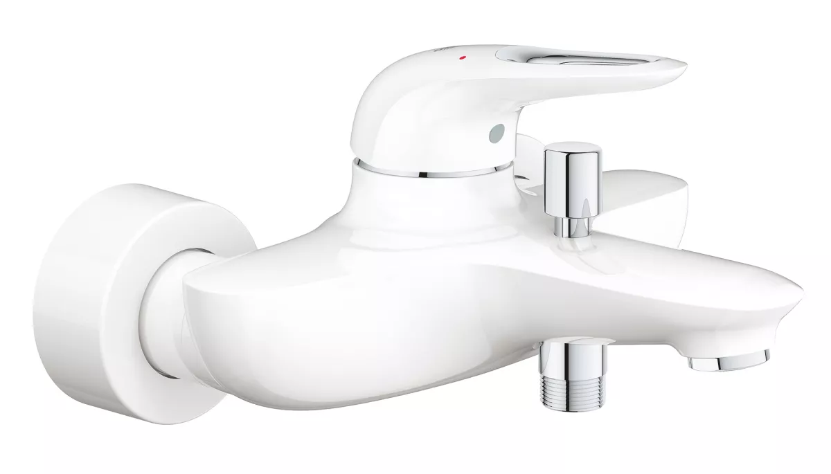 Baterie cada Grohe Eurostyle 33591LS3, 1 2 , monocomanda, cartus ceramic, diverter, protectie reflux, alb