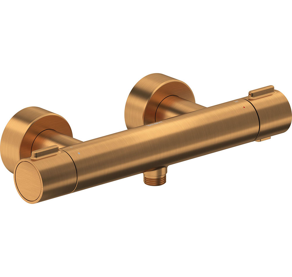 Baterie dus Duravit TH4220000004, tip incastrare aparent, compatibil cu instalatii sanitare standard, bronz