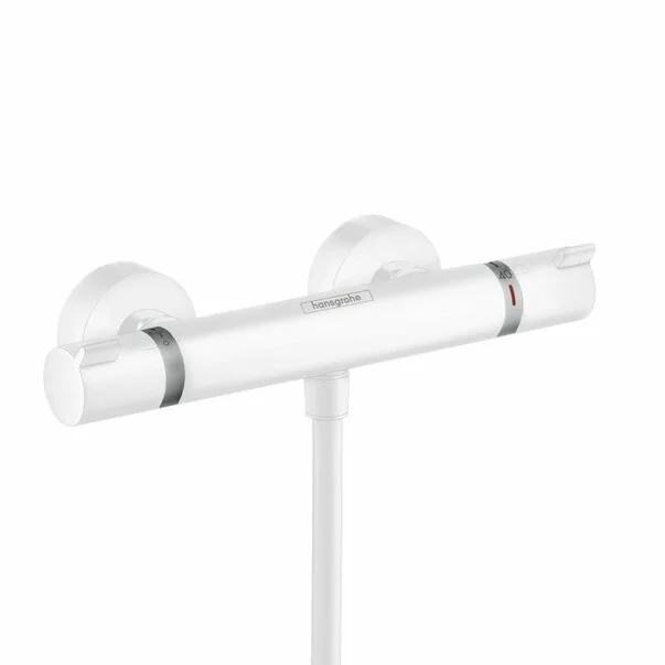 Baterie dus termostatata Hansgrohe Ecostat Comfort alb mat