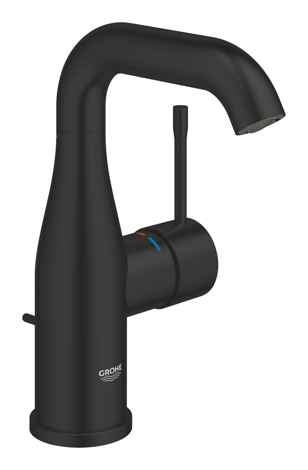 Baterie lavoar Grohe 234622431, Essence, tip comanda monocomanda, marime m, tip instalare pe blat, pe lavoar, negru
