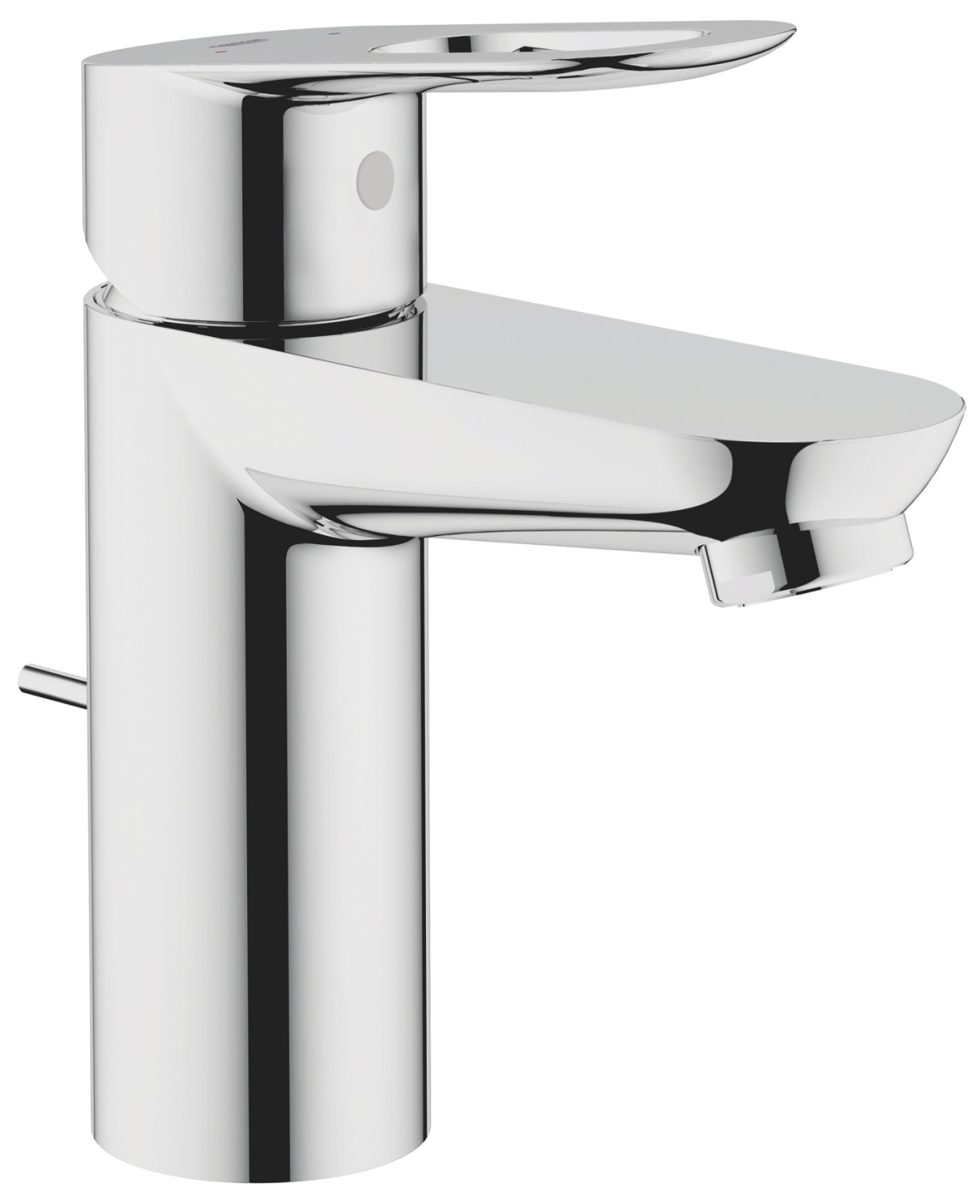 Baterie lavoar Grohe 32814000, Bauloop, tip comanda monocomanda, tip instalare pe lavoar, marime s, crom