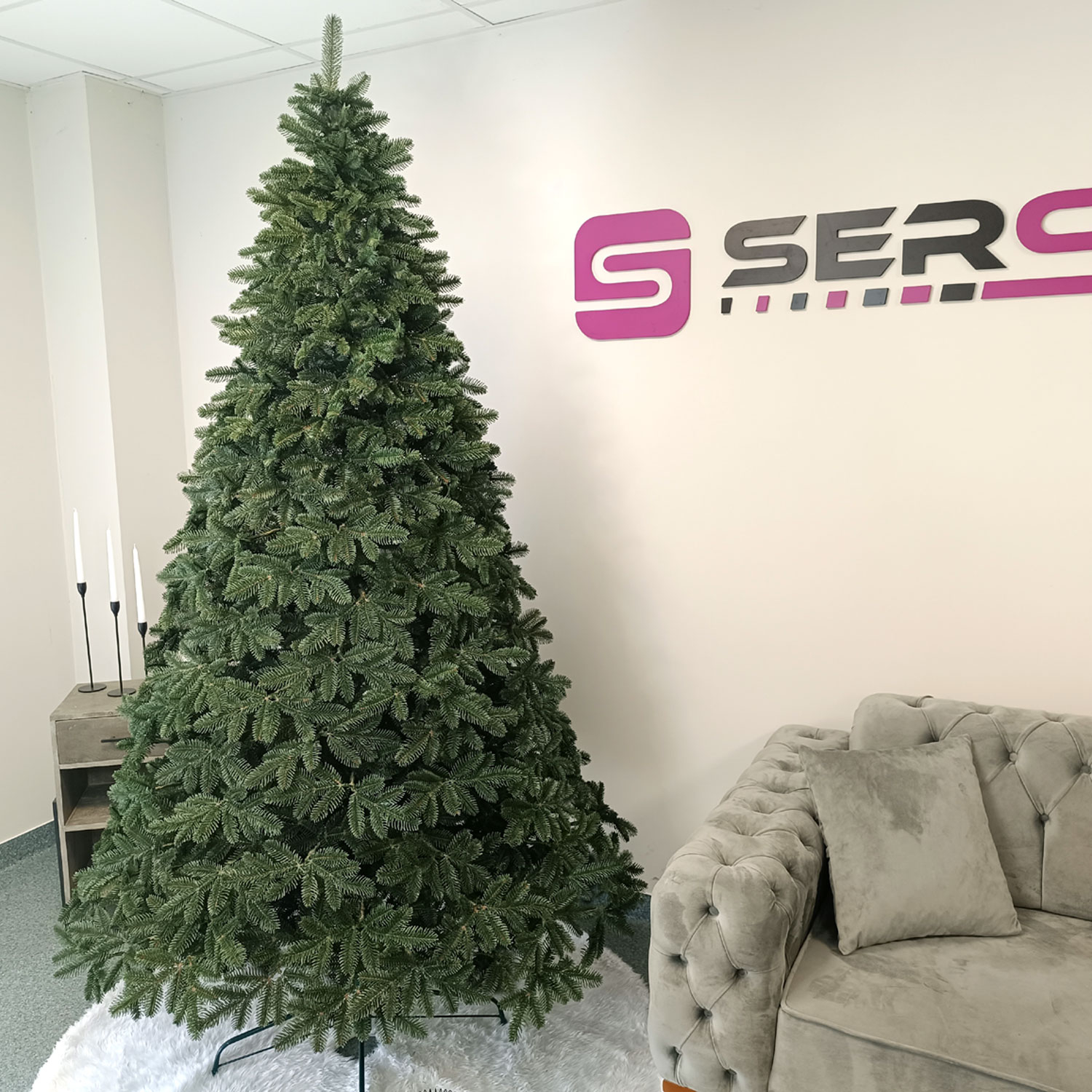 Brad artificial Christmas Deluxe, Canada verde, 3D, 250cm