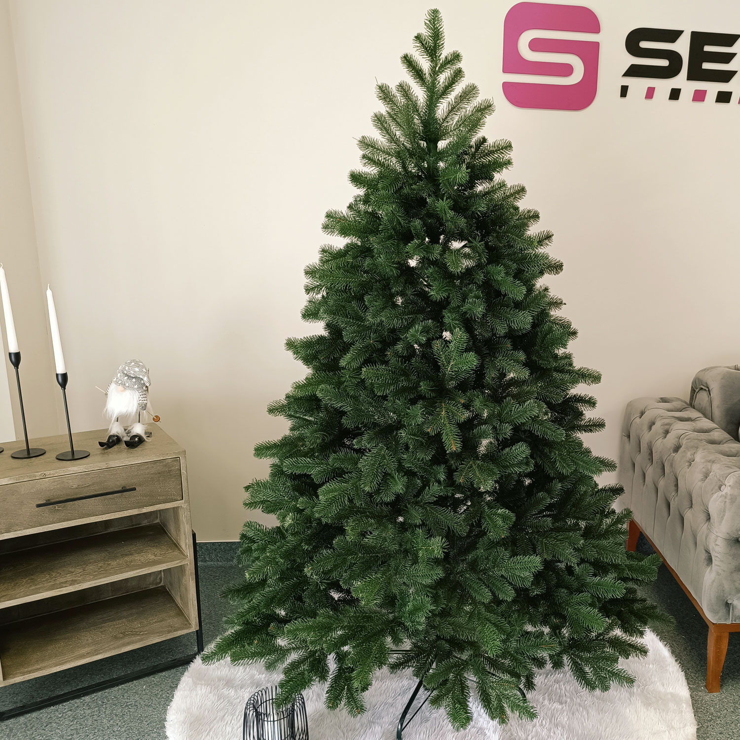 Brad artificial Christmas Deluxe, Kovalivska verde, 3D, 180cm