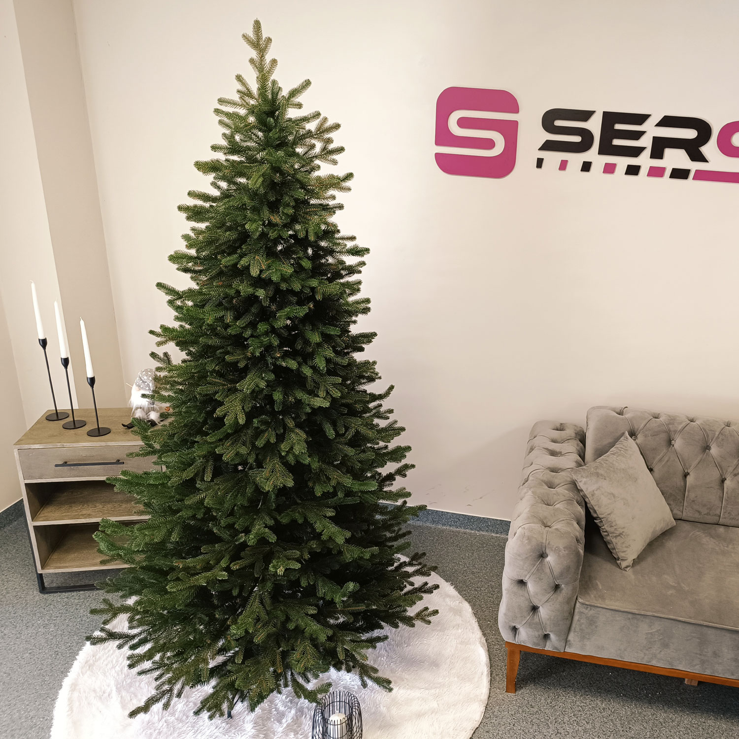 Brad artificial Christmas Deluxe, Viena Slim, 2D+3D, 180cm